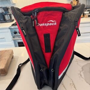 Red and Black Transpack Kids Ski Backpack